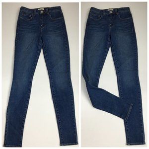 NWOT L'AGENCE Medium/Dark Wash MARGUERITE Logo Hardware 5 Pocket Skinny Jeans